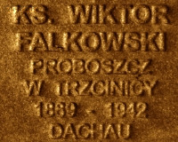 FALKOWSKI Victor Francis - Commemorative plaque, Underground Resistance State monument, Poznań, source: own collection; CLICK TO ZOOM AND DISPLAY INFO