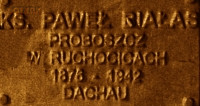 BIAŁAS Paul Joseph - Commemorative plaque, Underground Resistance State monument, Poznań, source: own collection; CLICK TO ZOOM AND DISPLAY INFO