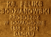 BODZIANOWSKI Felix - Commemorative plaque, Underground Resistance State monument, Poznań, source: own collection; CLICK TO ZOOM AND DISPLAY INFO