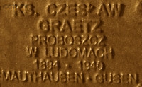 GRAETZ Ceslav - Commemorative plaque, Underground Resistance State monument, Poznań, source: own collection; CLICK TO ZOOM AND DISPLAY INFO