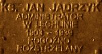 JĄDRZYK John - Commemorative plaque, Underground Resistance State monument, Poznań, source: own collection; CLICK TO ZOOM AND DISPLAY INFO