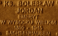 JORDAN Boleslav - Commemorative plaque, Underground Resistance State monument, Poznań, source: own collection; CLICK TO ZOOM AND DISPLAY INFO