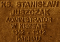 JUSZCZAK Stanislav Kostka - Commemorative plaque, Underground Resistance State monument, Poznań, source: own collection; CLICK TO ZOOM AND DISPLAY INFO