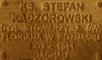 KACZOROWSKI Stefan - Pamiątkowa tabliczka, pomnik Państwa Podziemnego, Poznań, źródło: zasoby własne; KLIKNIJ by POWIĘKSZYĆ i WYŚWIETLIĆ INFO