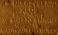 KŁOŚ Mieczyslav - Commemorative plaque, Underground Resistance State monument, Poznań, source: own collection; CLICK TO ZOOM AND DISPLAY INFO