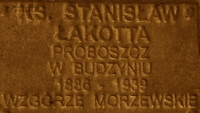ŁAKOTA Stanislav - Commemorative plaque, Underground Resistance State monument, Poznań, source: own collection; CLICK TO ZOOM AND DISPLAY INFO