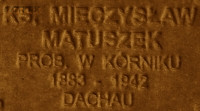MATUSZEK Mieczyslav Boleslav - Commemorative plaque, Underground Resistance State monument, Poznań, source: own collection; CLICK TO ZOOM AND DISPLAY INFO