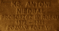 NIEDBAŁ Anthony Adam - Commemorative plaque, Underground Resistance State monument, Poznań, source: own collection; CLICK TO ZOOM AND DISPLAY INFO