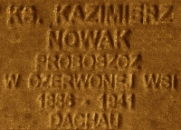 NOWAK Casimir - Commemorative plaque, Underground Resistance State monument, Poznań, source: own collection; CLICK TO ZOOM AND DISPLAY INFO