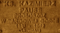 PAUSE Casimir - Commemorative plaque, Underground Resistance State monument, Poznań, source: own collection; CLICK TO ZOOM AND DISPLAY INFO