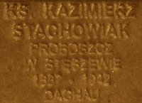 STACHOWIAK Casimir Alexander - Commemorative plaque, Underground Resistance State monument, Poznań, source: own collection; CLICK TO ZOOM AND DISPLAY INFO