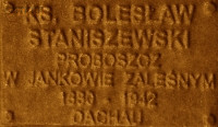 STANISZEWSKI Boleslav Stanislav - Commemorative plaque, Underground Resistance State monument, Poznań, source: own collection; CLICK TO ZOOM AND DISPLAY INFO
