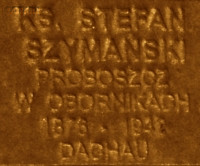 SZYMAŃSKI Steven - Commemorative plaque, Underground Resistance State monument, Poznań, source: own collection; CLICK TO ZOOM AND DISPLAY INFO