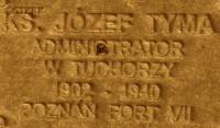 TYMA Joseph - Commemorative plaque, Underground Resistance State monument, Poznań, source: own collection; CLICK TO ZOOM AND DISPLAY INFO
