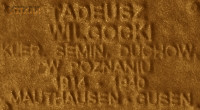 WILGOCKI Thaddeus - Commemorative plaque, Underground Resistance State monument, Poznań, source: own collection; CLICK TO ZOOM AND DISPLAY INFO