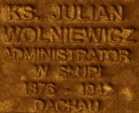 WOLNIEWICZ Julian - Commemorative plaque, Underground Resistance State monument, Poznań, source: own collection; CLICK TO ZOOM AND DISPLAY INFO