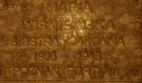 WIŚNIEWSKA Mary - Commemorative plaque, Underground Resistance State monument, Poznań, source: own collection; CLICK TO ZOOM AND DISPLAY INFO