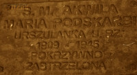 PODSKARBI Mary (Sr Mary Aquillah of Holy Trinity) - Commemorative plaque, Underground Resistance State monument, Poznań, source: own collection; CLICK TO ZOOM AND DISPLAY INFO