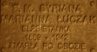 ŁUCZAK Marianne (Sr Siriana) - Commemorative plaque, Underground Resistance State monument, Poznań, source: own collection; CLICK TO ZOOM AND DISPLAY INFO