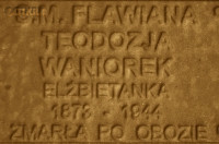 WANIOREK Theodosia (Sr Flaviana) - Commemorative plaque, Underground Resistance State monument, Poznań, source: own collection; CLICK TO ZOOM AND DISPLAY INFO