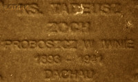 ZOCH Thaddeus - Commemorative plaque, Underground Resistance State monument, Poznań, source: own collection; CLICK TO ZOOM AND DISPLAY INFO