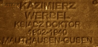 WERBEL Casimir - Commemorative plaque, Underground Resistance State monument, Poznań, source: own collection; CLICK TO ZOOM AND DISPLAY INFO