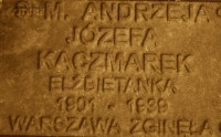KACZMAREK Josefa (Sr Andrea) - Commemorative plaque, Underground Resistance State monument, Poznań, source: own collection; CLICK TO ZOOM AND DISPLAY INFO