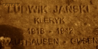 JAŃSKI Louis - Commemorative plaque, Underground Resistance State monument, Poznań, source: own collection; CLICK TO ZOOM AND DISPLAY INFO