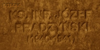PRĄDZYŃSKI Joseph - Commemorative plaque, Underground Resistance State monument, Poznań, source: own collection; CLICK TO ZOOM AND DISPLAY INFO