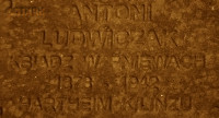LUDWICZAK Anthony John - Commemorative plaque, Underground Resistance State monument, Poznań, source: own collection; CLICK TO ZOOM AND DISPLAY INFO