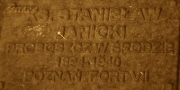 JANICKI Stanislav - Commemorative plaque, Underground Resistance State monument, Poznań, source: own collection; CLICK TO ZOOM AND DISPLAY INFO