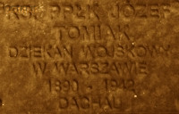 TOMIAK Joseph - Commemorative plaque, Underground Resistance State monument, Poznań, source: own collection; CLICK TO ZOOM AND DISPLAY INFO