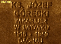 GÓRECKI Romualdo Joseph - Commemorative plaque, Underground Resistance State monument, Poznań, source: own collection; CLICK TO ZOOM AND DISPLAY INFO