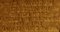 CIESZYŃSKI Nicodemus Lubomir - Commemorative plaque, Underground Resistance State monument, Poznań, source: own collection; CLICK TO ZOOM AND DISPLAY INFO