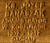 BANASZAK Joseph - Commemorative plaque, Underground Resistance State monument, Poznań, source: own collection; CLICK TO ZOOM AND DISPLAY INFO
