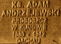 ANDRZEJEWSKI Adam Leo - Commemorative plaque, Underground Resistance State monument, Poznań, source: own collection; CLICK TO ZOOM AND DISPLAY INFO