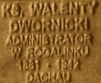 DWORNICKI Valentine - Commemorative plaque, Underground Resistance State monument, Poznań, source: own collection; CLICK TO ZOOM AND DISPLAY INFO