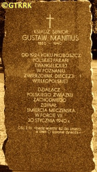 MANITIUS Gustave - Memorial stone, 2002, Grunwaldzka Str. Park, Poznań, source: hiveminer.com, own collection; CLICK TO ZOOM AND DISPLAY INFO
