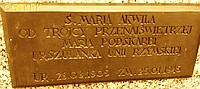 PODSKARBI Mary (Sr Mary Aquillah of Holy Trinity) - Tombstone, parish cemetery, Poznań-Pokrzywno, source: billiongraves.com, own collection; CLICK TO ZOOM AND DISPLAY INFO