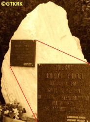 PRUDEL Bruno - Commemorative stone, parish cemetery, Przegędza, source: silesia.edu.pl, own collection; CLICK TO ZOOM AND DISPLAY INFO