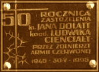 CIENCIAŁA Louis - Commemorative plaque, Silesian Institute, Przemyśl, source: w.kki.com.pl, own collection; CLICK TO ZOOM AND DISPLAY INFO