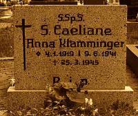 KLAMMINGER Anne Mary (Sr Mary Caeliane) - Tombstone, Jeruzalem cemetery, Racibórz, source: jankowice.rybnik.pl, own collection; CLICK TO ZOOM AND DISPLAY INFO