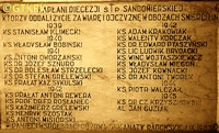 KORCZAK Valentine - Commemorative plaque, Protection of the Blessed Virgin Mary cathedral, Radom, source: www.youtube.com, own collection; CLICK TO ZOOM AND DISPLAY INFO