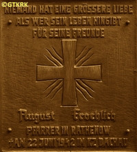 FROEHLICH Augustus - Commemorative plaque, St George parish, Rathenow, source: www.ferajna.eu, own collection; CLICK TO ZOOM AND DISPLAY INFO