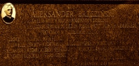 BRZEZIŃSKI Alexander - Commemorative plaque, Blessed Virgin Mary – Queen of Poland church, Sieradz, source: sieradz-praga.pl, own collection; CLICK TO ZOOM AND DISPLAY INFO
