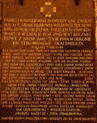 ZIÓŁKOWSKI Stanislav - Commemorative plaque of fallen AK fighters, St John the Baptist parish church, Skalbmierz, source: commons.wikimedia.org, own collection; CLICK TO ZOOM AND DISPLAY INFO