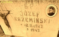 KRZEMIŃSKI Joseph - Tomb plaque, old parish cemetery at Kościuszki Str., Skarszewy, source: skarszewy.grobonet.com, own collection; CLICK TO ZOOM AND DISPLAY INFO