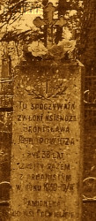 FEDOROWICZ Bronislav - Tomb, cemetery, Skrundzie; source: Fr Thaddeus Krahel, „Vilnius archdiocese clergy martyrology 1939—1945”, Białystok, 2017, own collection; CLICK TO ZOOM AND DISPLAY INFO