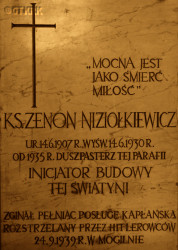 NIZIÓŁKIEWICZ Zeno - Commemorative plaque, parish church, Słaboszewo, source: parafiaslaboszewo.pl, own collection; CLICK TO ZOOM AND DISPLAY INFO