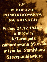 SZCZEPANKIEWICZ Stanislav - Commemorative plaque, cemetery wall, Słupsk, source: www.stowarzyszenieuozun.wroclaw.pl, own collection; CLICK TO ZOOM AND DISPLAY INFO